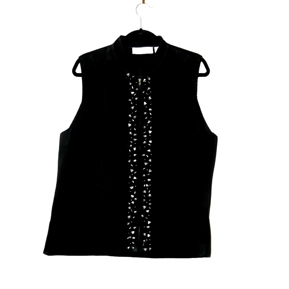 ElIsabeth Black Suede Vest Size 2xL